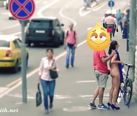 Budapeşte sokaklarında erotik seks şakası çıplak amcık